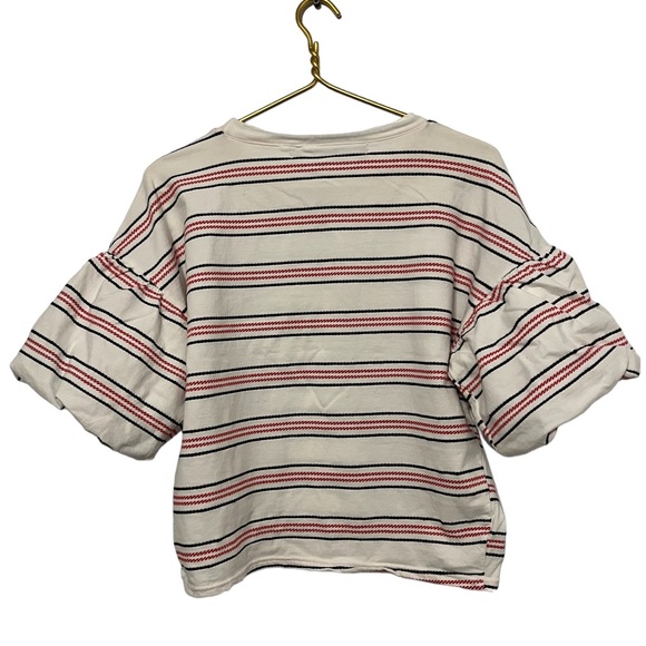 Code Mode puffy sleeve T-shirt striped size Med - Picture 4 of 5